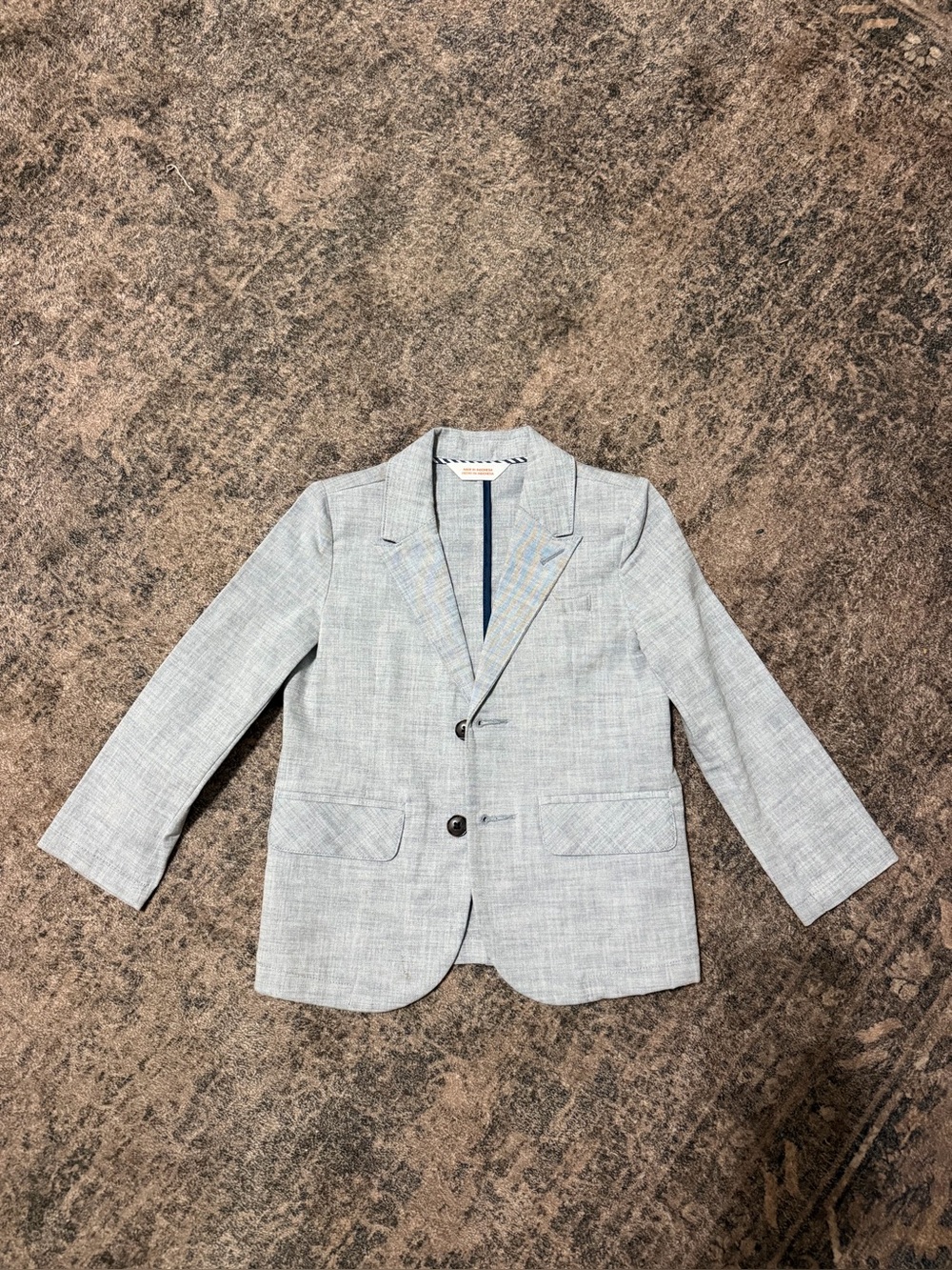 Cat & Jack Light Gray Boys' Linen-Blend Blazer